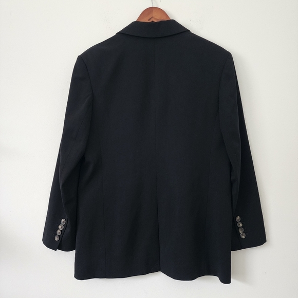 Everlane The 80s Blazer Padded Shoulder Oversized Single Breasted Work Black 2 - Picture 9 of 16